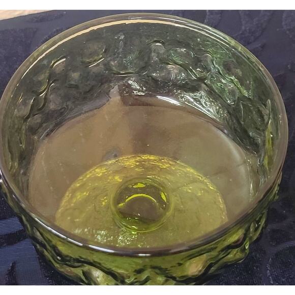 Anchor Hocking Lido Milano 3 Dessert Glasses; Avocado; Pedestal 2 3/4"Tall 6oz. - Picture 3 of 6